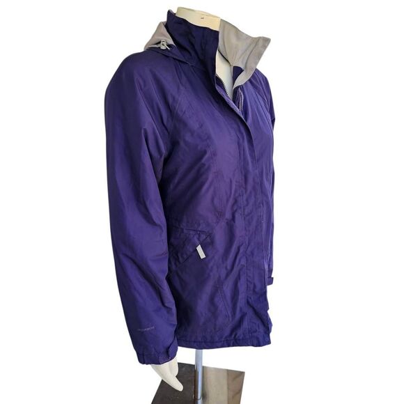Eddie Bauer WeatherEdge Women’s Waterproof Jacket Purple Hooded Insulated Size S - Picture 3 of 11